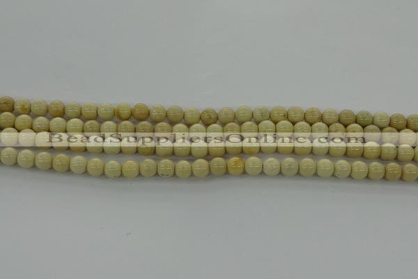 CRI200 15.5 inches 4mm round riverstone beads wholesale