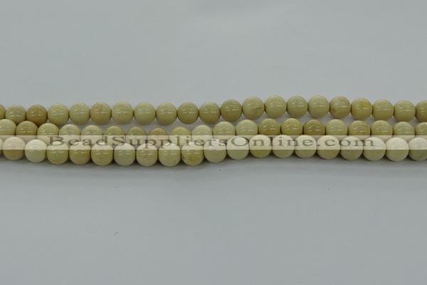 CRI202 15.5 inches 8mm round riverstone beads wholesale