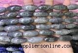 CRI305 15.5 inches 10*25mm rice labradorite beads wholesale