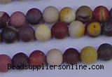 CRO1001 15.5 inches 6mm round matte mookaite gemstone beads