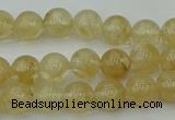 CRO1021 15.5 inches 6mm round yellow watermelon quartz beads