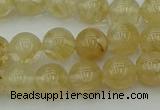 CRO1022 15.5 inches 8mm round yellow watermelon quartz beads