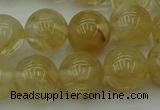 CRO1024 15.5 inches 12mm round yellow watermelon quartz beads