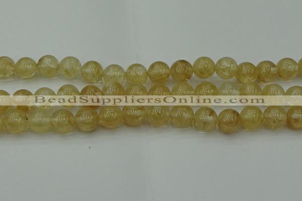 CRO1025 15.5 inches 14mm round yellow watermelon quartz beads