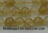 CRO1031 15.5 inches 6mm faceted round yellow watermelon quartz beads