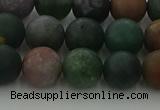 CRO1083 15.5 inches 10mm round matte Indian agate beads wholesale