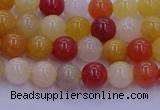 CRO1161 15.5 inches 6mm round golden silk jade beads wholesale