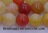 CRO1164 15.5 inches 12mm round golden silk jade beads wholesale