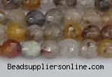 CRO1196 15.5 inches 6mm faceted round mixed lodalite quartz beads