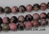 CRO121 15.5 inches 8mm round rhodonite gemstone beads wholesale