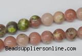 CRO123 15.5 inches 8mm round rhodochrosite gemstone beads wholesale