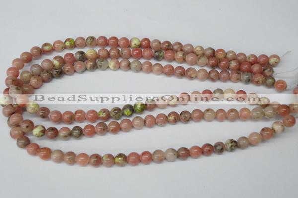 CRO123 15.5 inches 8mm round rhodochrosite gemstone beads wholesale