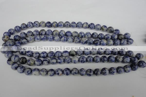 CRO125 15.5 inches 10mm round blue spot gemstone beads wholesale