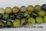 CRO134 15.5 inches 8mm round yellow turquoise beads wholesale