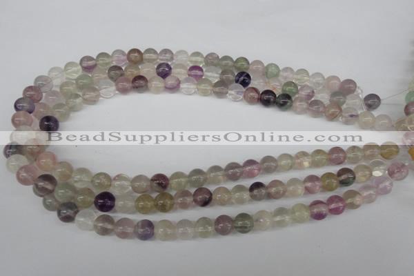 CRO135 15.5 inches 9mm round fluorite gemstone beads wholesale