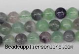 CRO136 15.5 inches 8mm round fluorite gemstone beads wholesale