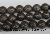 CRO139 15.5 inches 8mm round Chinese snowflake obsidian beads wholesale