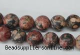 CRO180 15.5 inches 10mm round red leopard skin jasper beads wholesale