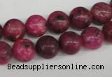 CRO194 15.5 inches 10mm round dyed kiwi stone beads wholesale