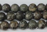 CRO195 15.5 inches 10mm round Chinese leopard skin jasper wholesale