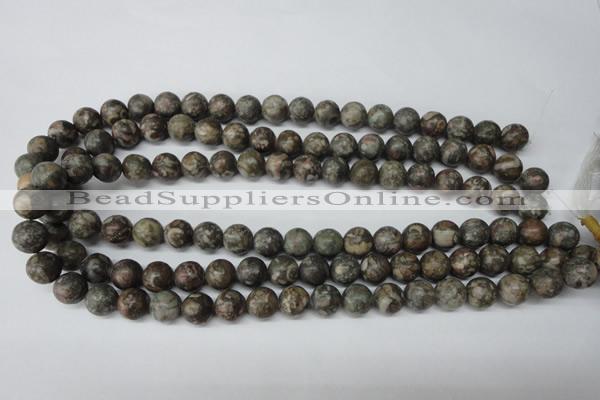 CRO195 15.5 inches 10mm round Chinese leopard skin jasper wholesale