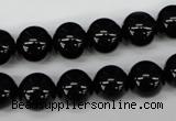 CRO203 15.5 inches 10mm round black agate beads wholesale