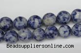 CRO246 15.5 inches 10mm round blue spot stone beads wholesale