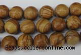 CRO249 15.5 inches 10mm round grain stone beads wholesale