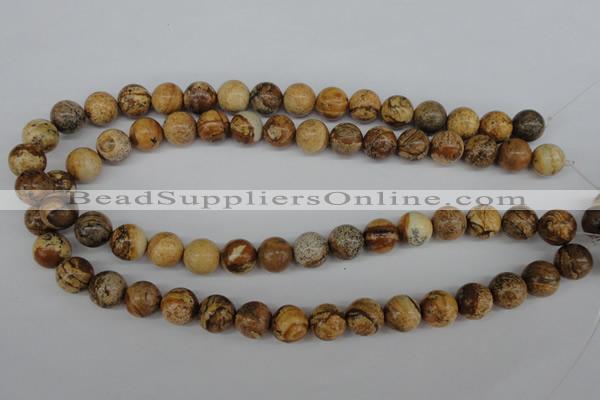 CRO319 15.5 inches 12mm round picture jasper beads wholesale