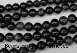 CRO32 15.5 inches 6mm round black obsidian gemstone beads wholesale