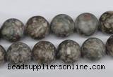 CRO325 15.5 inches 12mm round Chinese leopard skin jasper beads wholesale