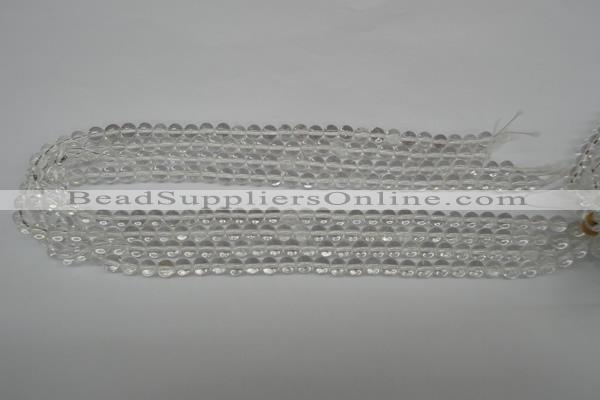 CRO35 15.5 inches 6mm round white crystal beads wholesale