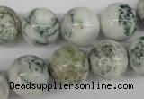 CRO390 15.5 inches 14mm round tree agate beads wholesale