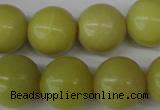 CRO401 15.5 inches 14mm round lemon jade beads wholesale