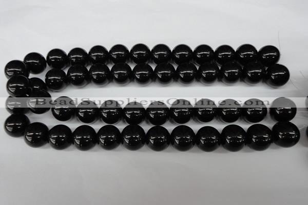 CRO420 15.5 inches 16mm round blackstone beads wholesale