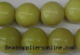 CRO440 15.5 inches 16mm round lemon jade beads wholesale