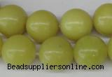 CRO454 15.5 inches 16mm round lemon jade beads wholesale