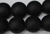 CRO491 15.5 inches 18mm round blackstone beads wholesale