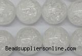 CRO497 15.5 inches 18mm round crack rock crystal beads wholesale