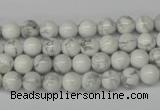 CRO55 15.5 inches 6mm round white howlite turquoise beads wholesale