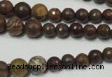 CRO735 15.5 inches 6mm – 14mm faceted round stripe jasper beads