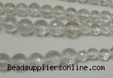 CRO741 15.5 inches 6mm – 14mm faceted round white crystal beads