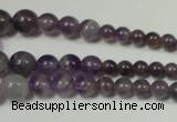 CRO755 15.5 inches 6mm – 14mm round amethyst beads wholesale