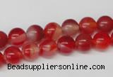 CRO80 15.5 inches 8mm round red agate gemstone beads wholesale