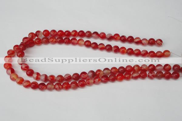 CRO80 15.5 inches 8mm round red agate gemstone beads wholesale