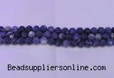 CRO802 15.5 inches 8mm round matte sodalite gemstone beads