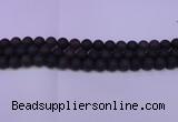 CRO840 15.5 inches 4mm round matte smoky quartz beads