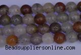 CRO890 15.5 inches 4mm round mixed lodalite quartz beads wholesale