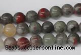 CRO92 15.5 inches 8mm round bloodstone beads wholesale