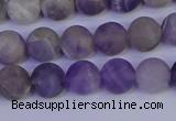 CRO922 15.5 inches 8mm round matte dogtooth amethyst beads